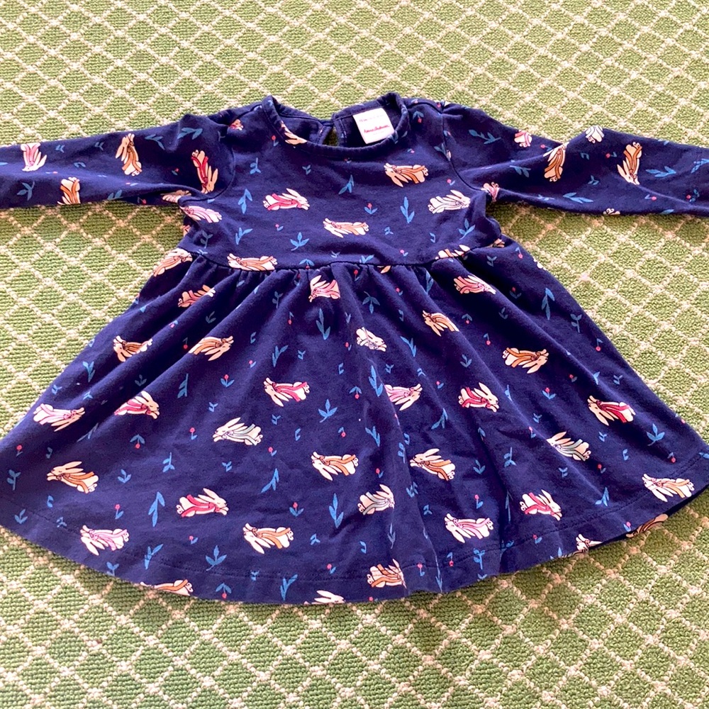 Hanna Anderson bunny design cotton dress